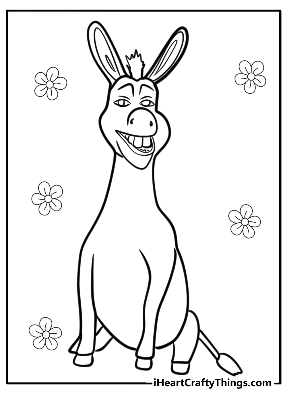 Donkey from shrek coloring pages