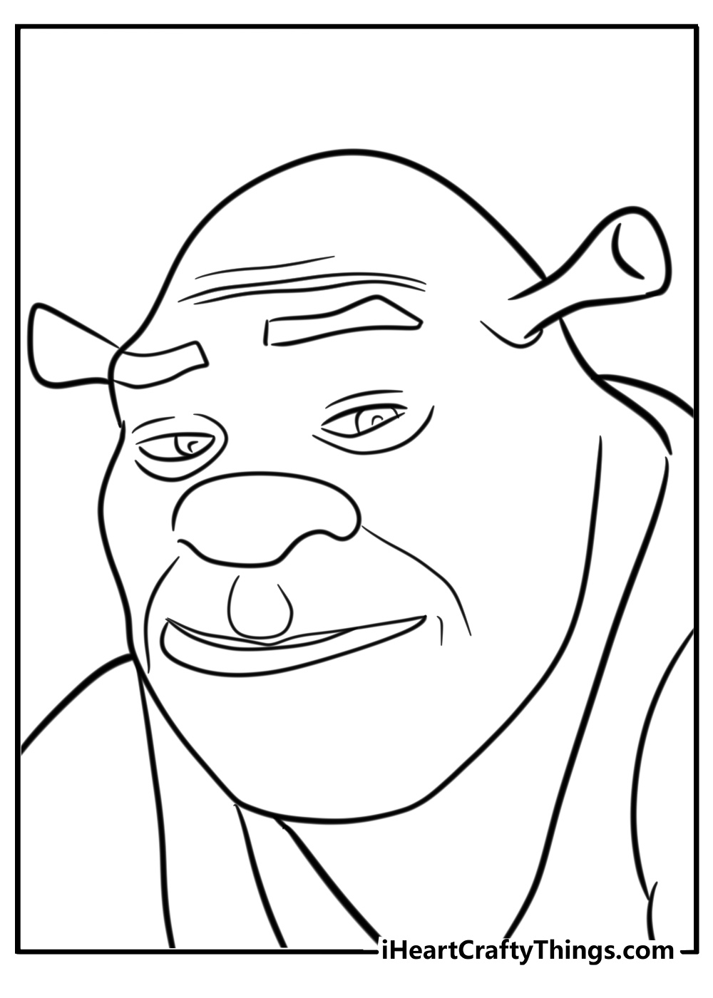 Face shrek coloring pages