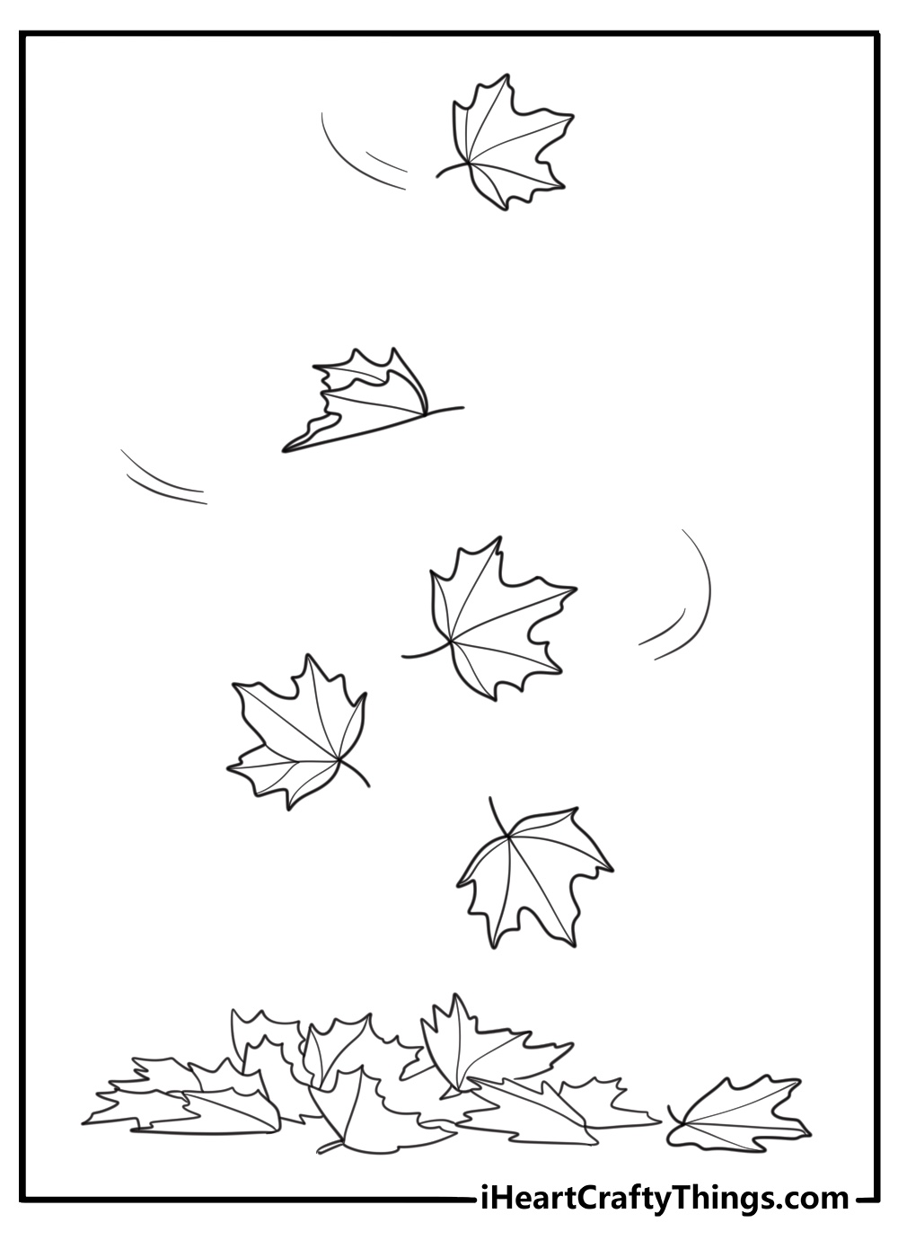 fall leaves blowing in the wind