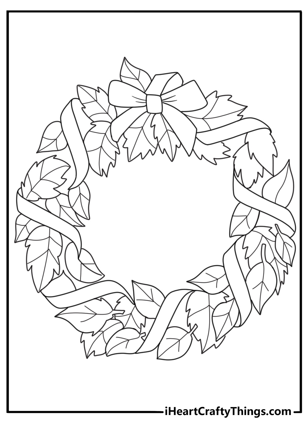fall wreath with ribbon