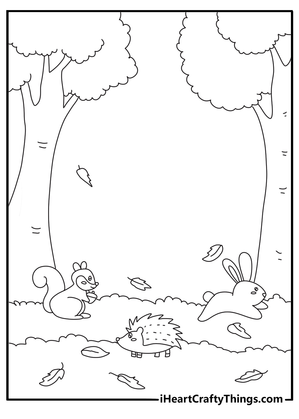 forest animals in autumn