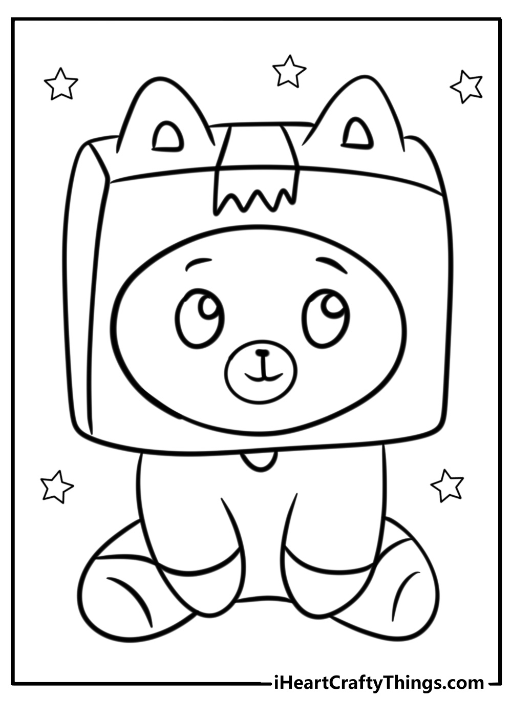 Foxy lankybox coloring page