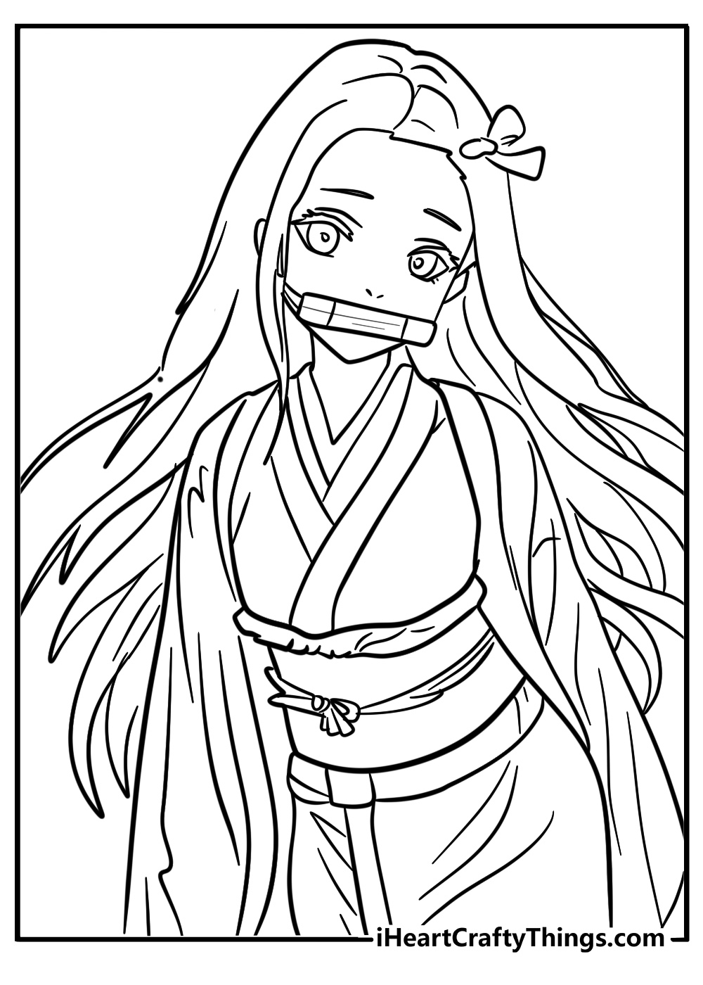 Free coloring pages anime girl