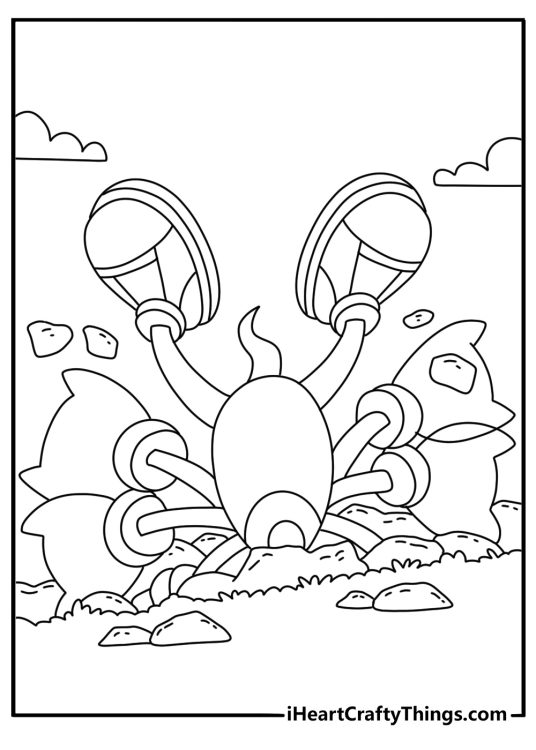 free coloring sheet showing knuckles digging underground with his sharp knuckles