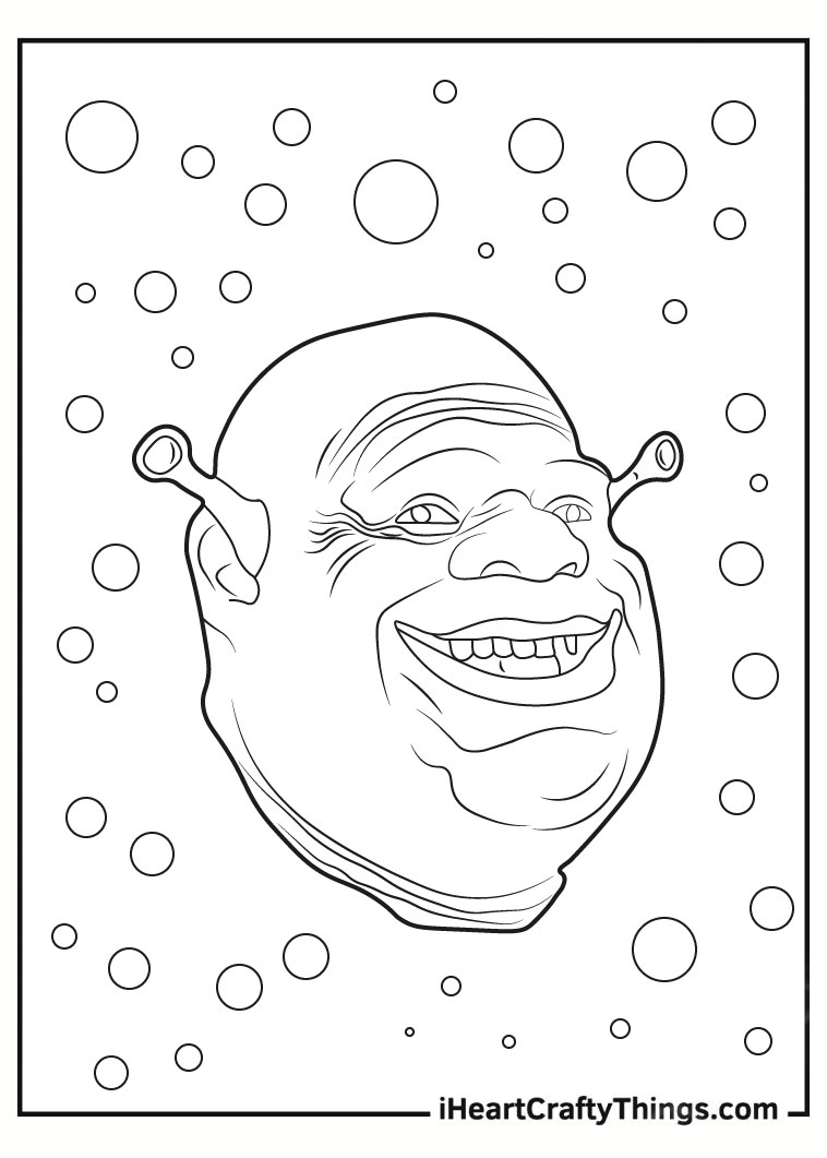 Funny shrek coloring pages