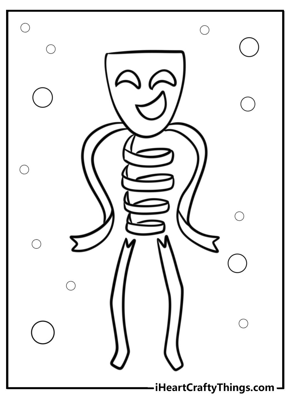 Gangle coloring page from The Amazing Digital Circus