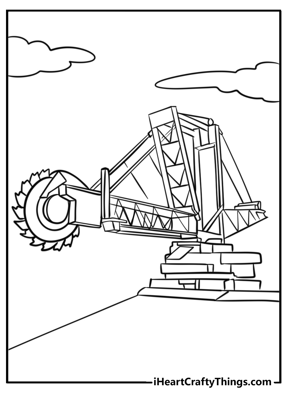 Ginormous bucket wheel excavator to color