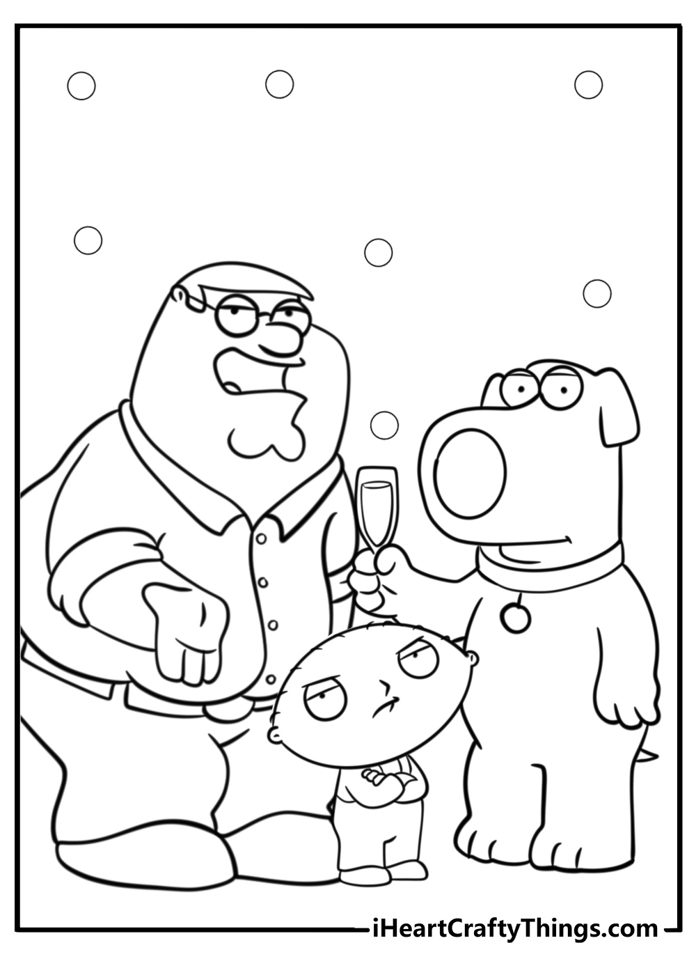 Griffin family from family guy coloring page