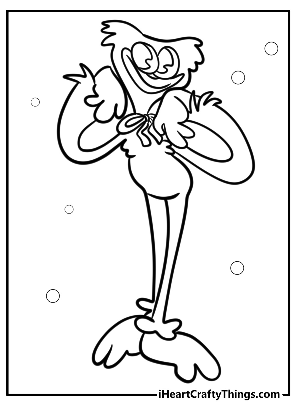 Huggy poppy playtime coloring pages