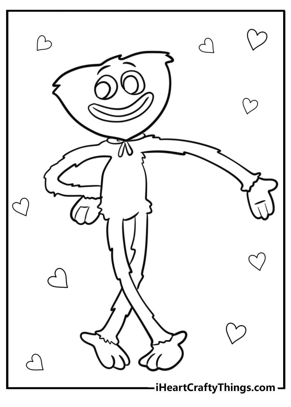 Huggy wuggy coloring page