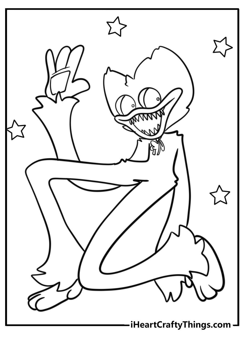 Huggy wuggy coloring picture