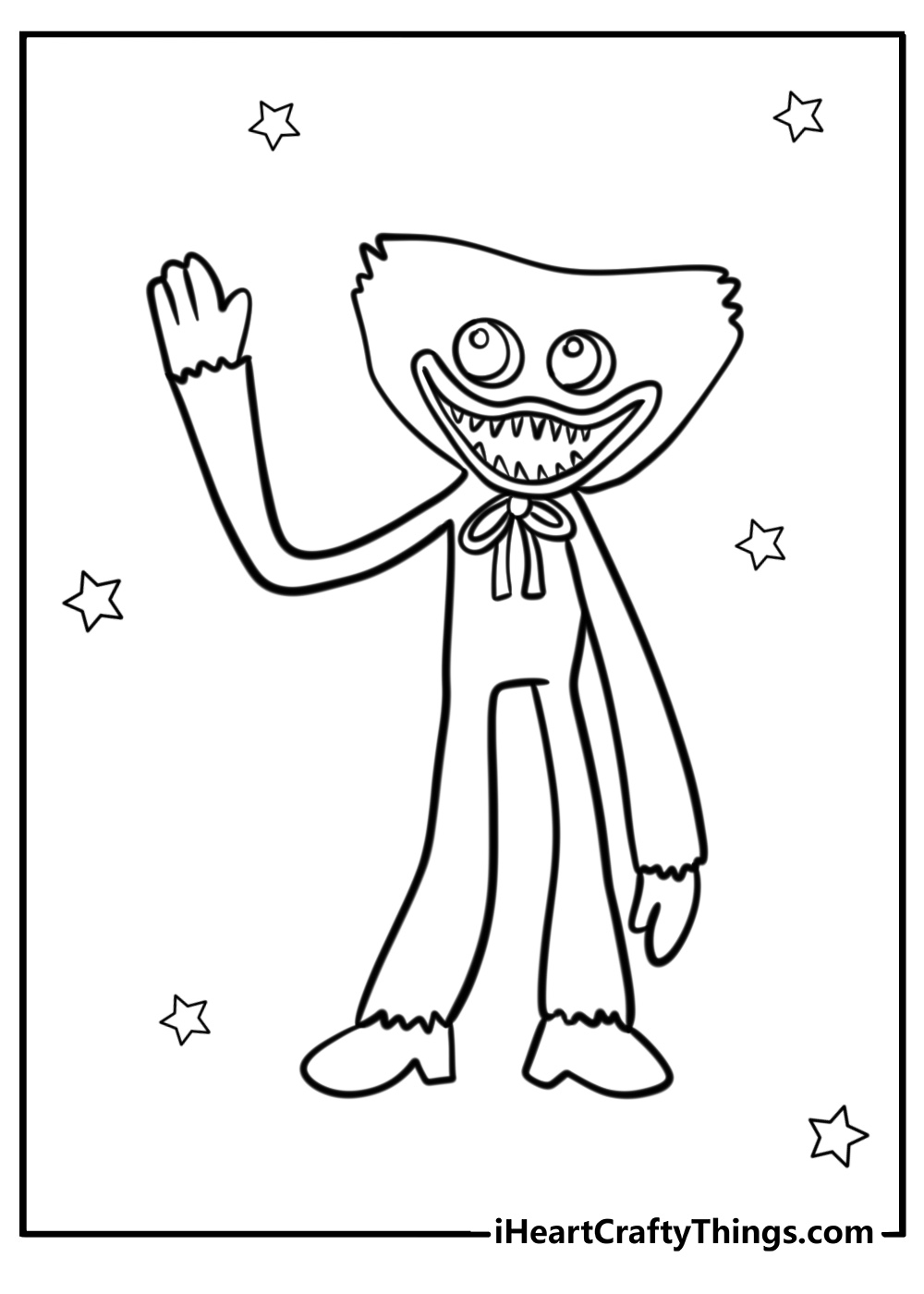 Huggy wuggy coloring sheet