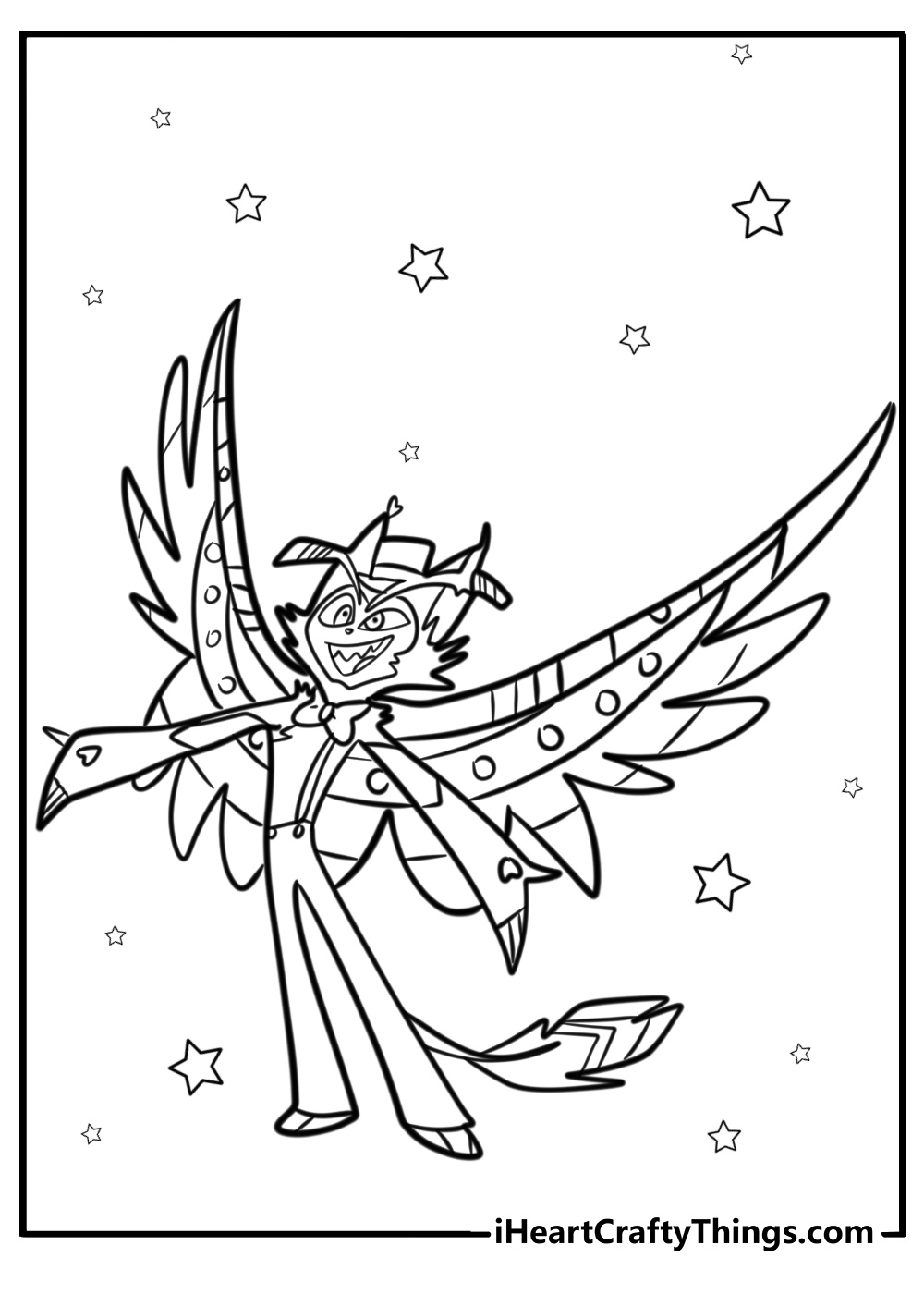 Husk hazbin hotel coloring page