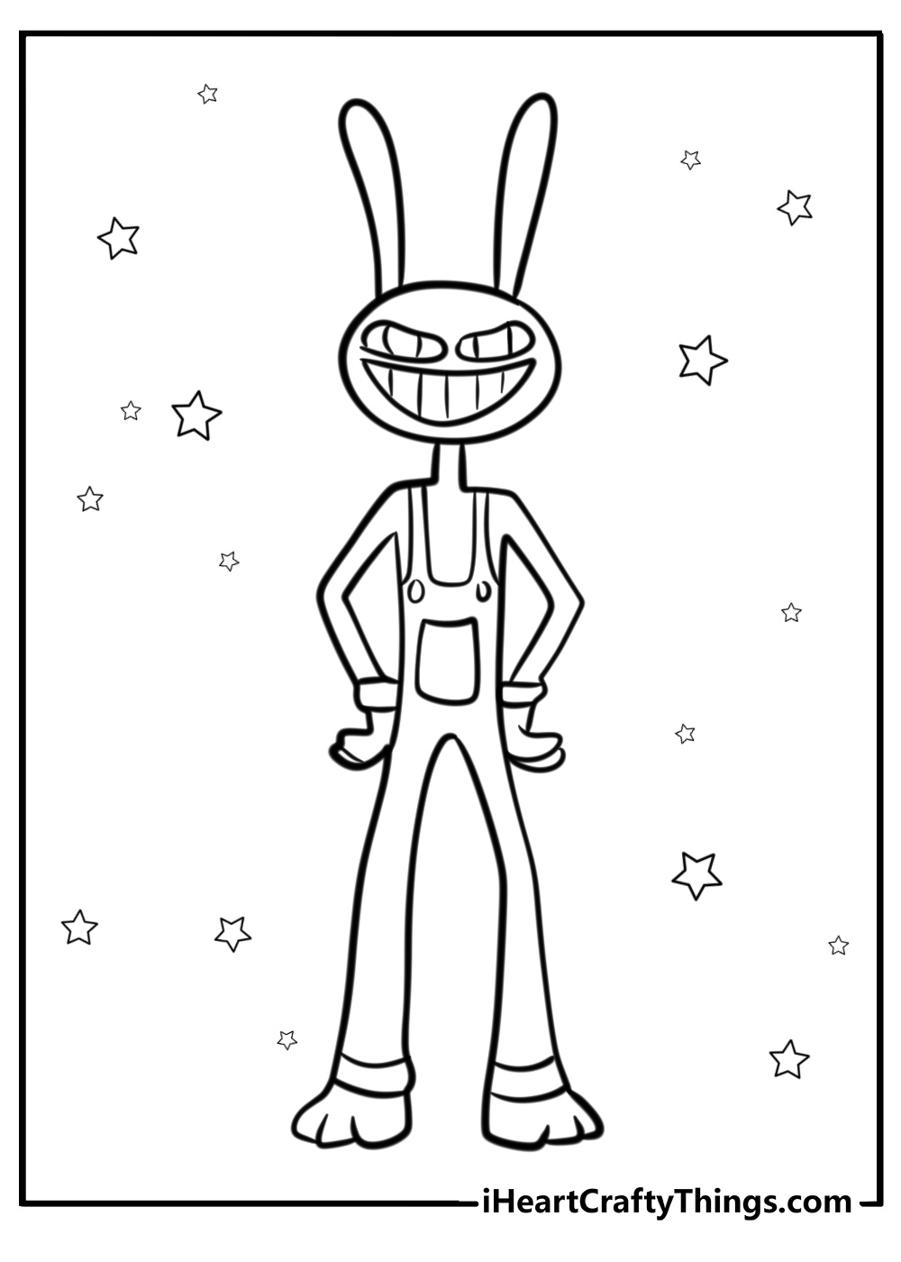 Jax coloring page from The Amazing Digital Circus