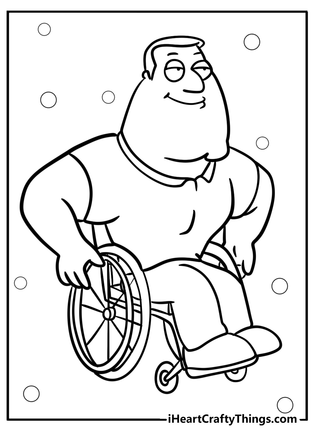 Joe swanson family guy coloring sheet