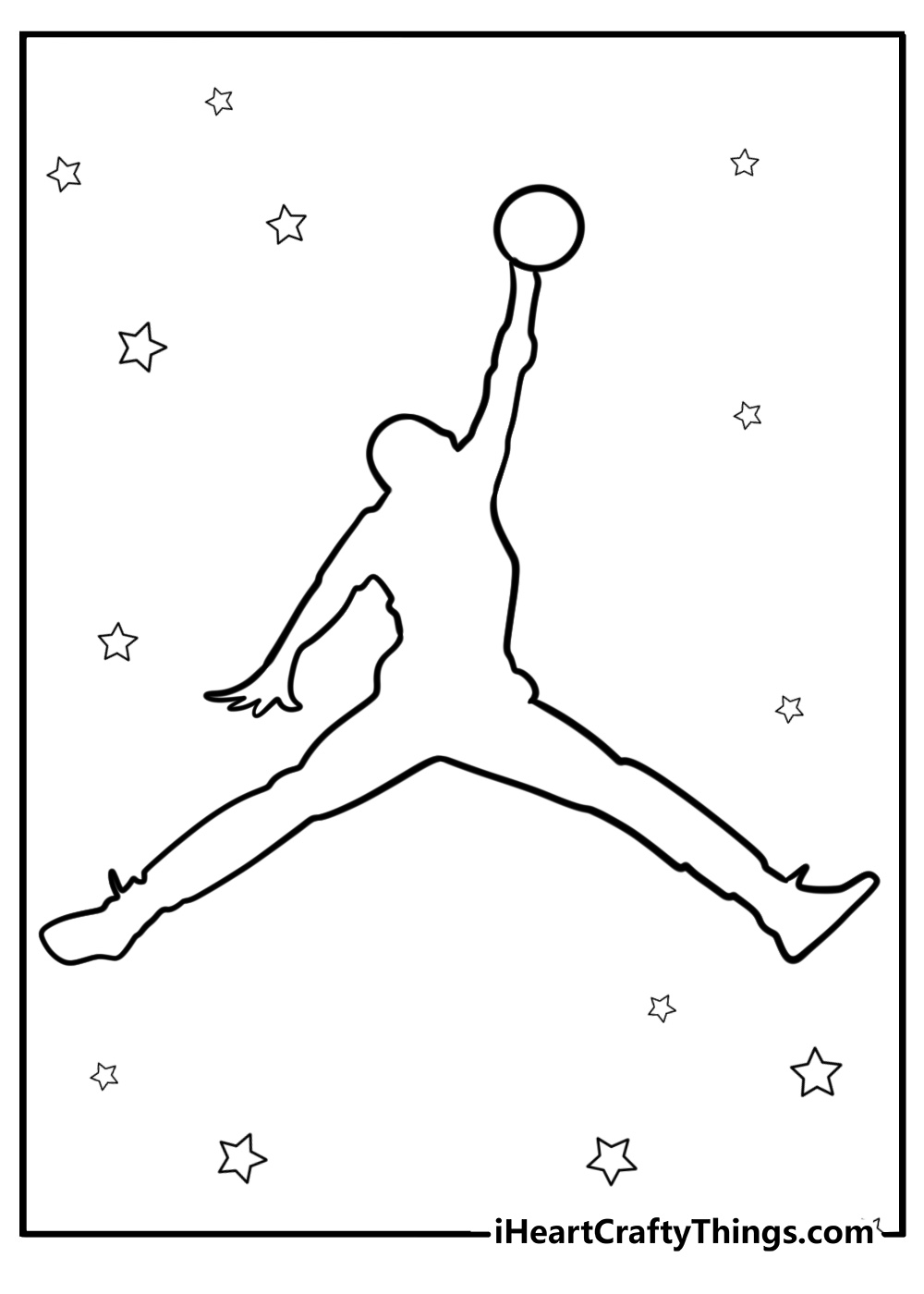 Jumpman michael jordan nike coloring page