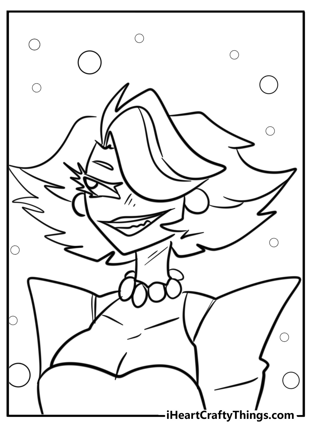 Katie killjoy from hazbin hotel coloring page