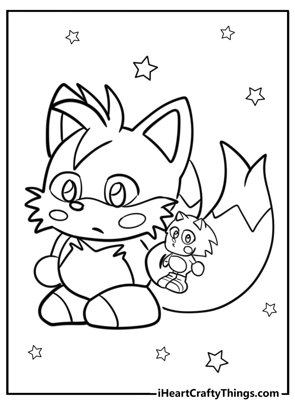 Kawaii tails playing with toys printable