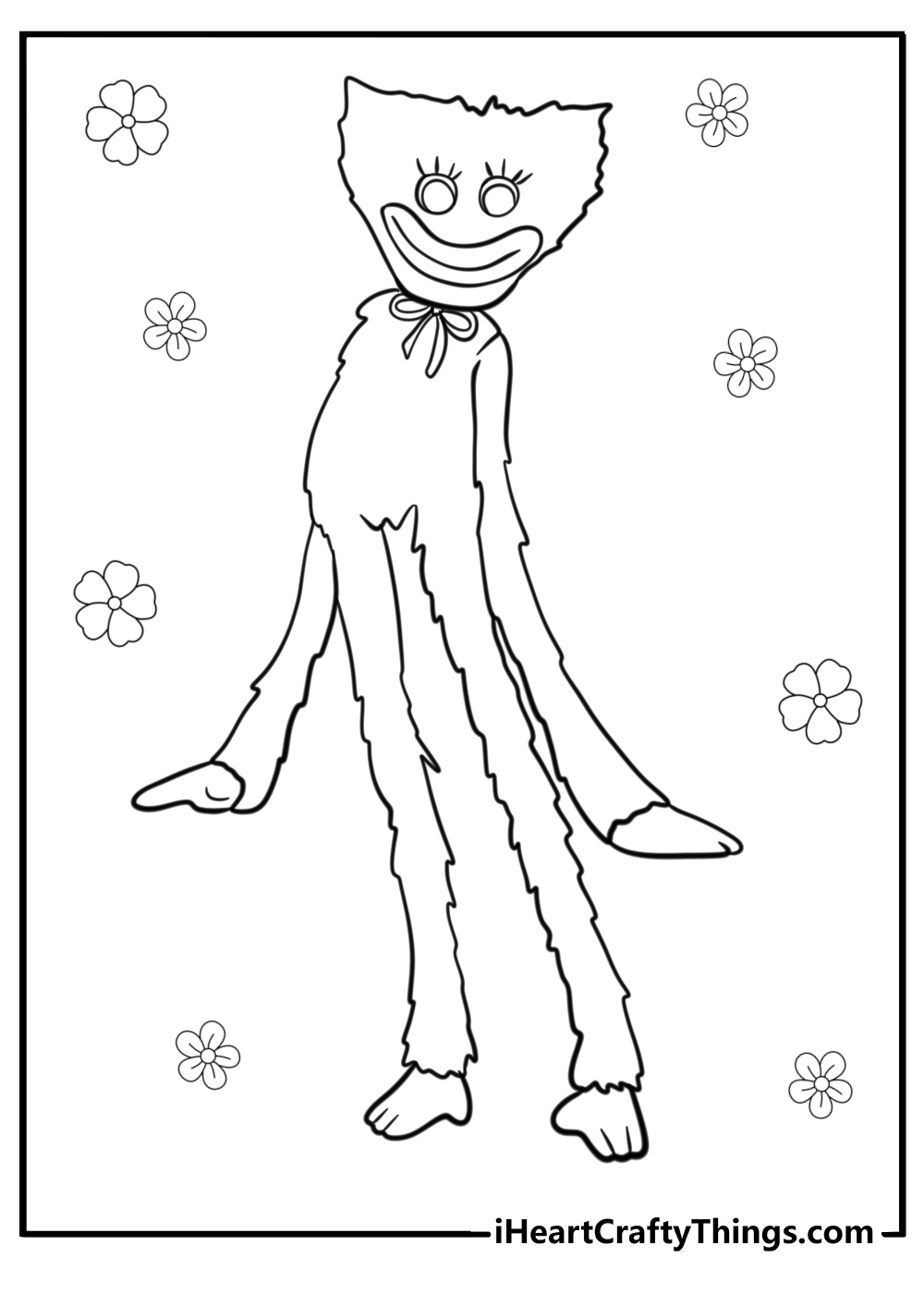 Kissy huggy wuggy coloring pages