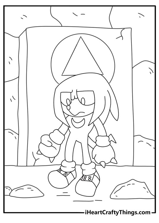 knuckles discovers a secret passage behind an ancient stone door