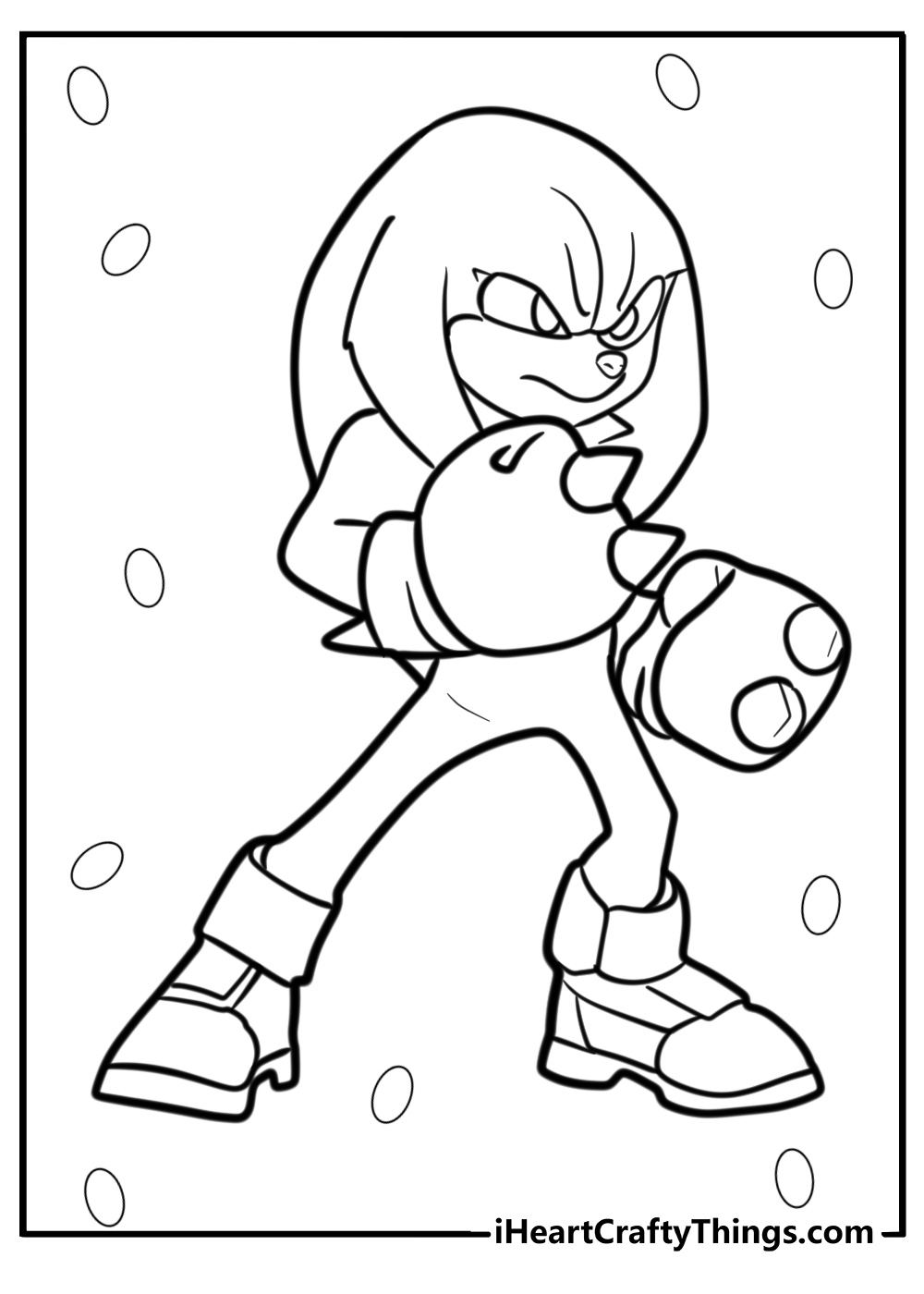 Knuckles sonic 2 coloring pages