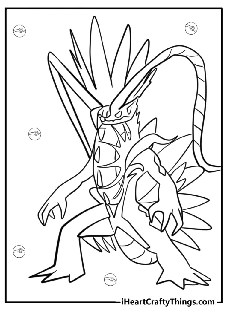 10 Koraidon Pokemon Coloring Page: Unleash Your Creativity with the Legendary Scarlet Paradox