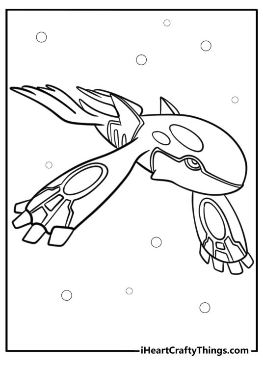 legendary pokemon Kyogre coloring page