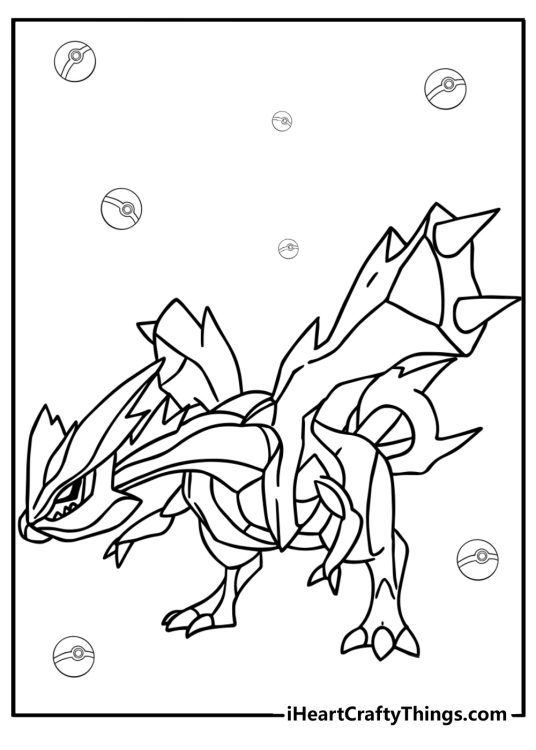 legendary pokemon Kyurem coloring page