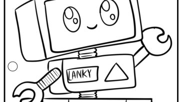 Lanky box coloring sheet