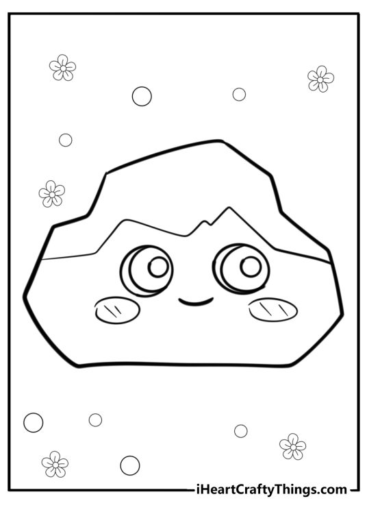 Black-and-white printable picture for children featuring LankyBox character Rocky