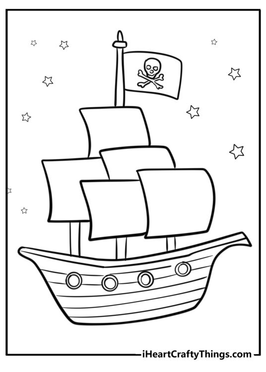 Lego pirate ship coloring pages