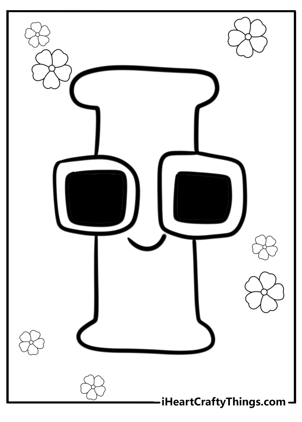 Letter i alphabet lore coloring page