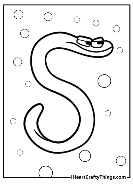 Letter s alphabet lore coloring page