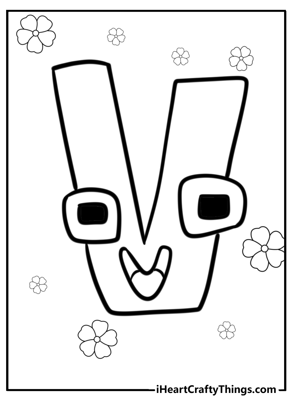 Letter v alphabet lore coloring page