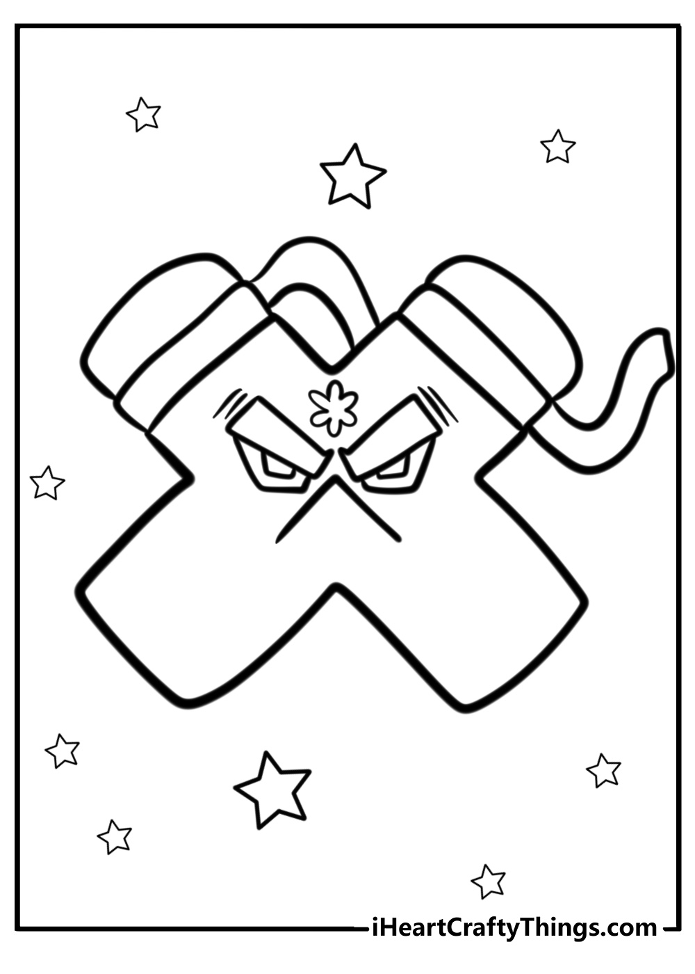 Letter x alphabet lore coloring page