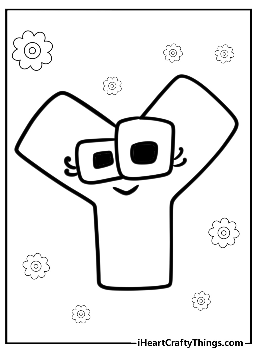 Letter y alphabet lore coloring page