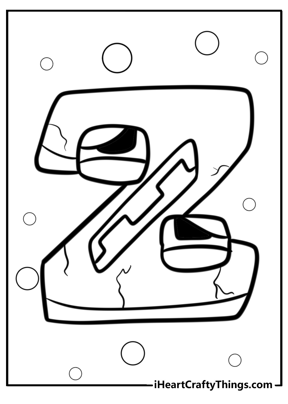 Letter z alphabet lore coloring page