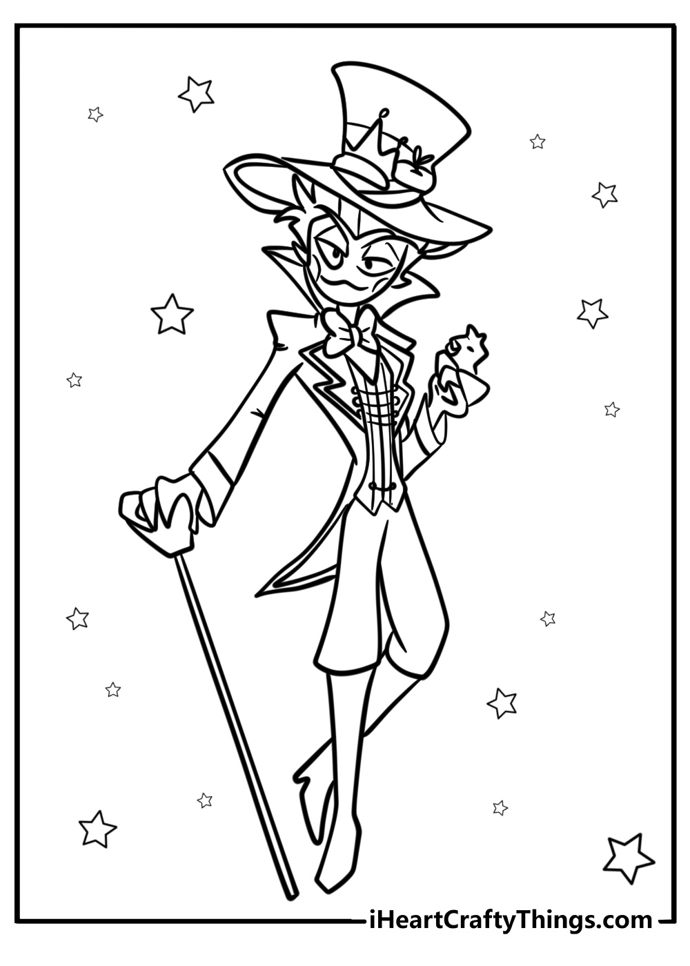 Lucifer hazbin hotel coloring page