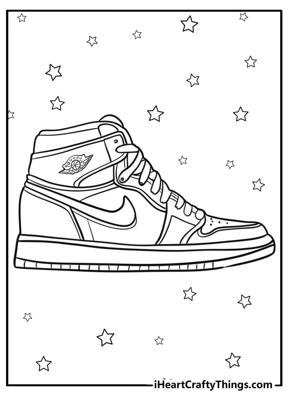 Melting paint nike air jordan coloring page