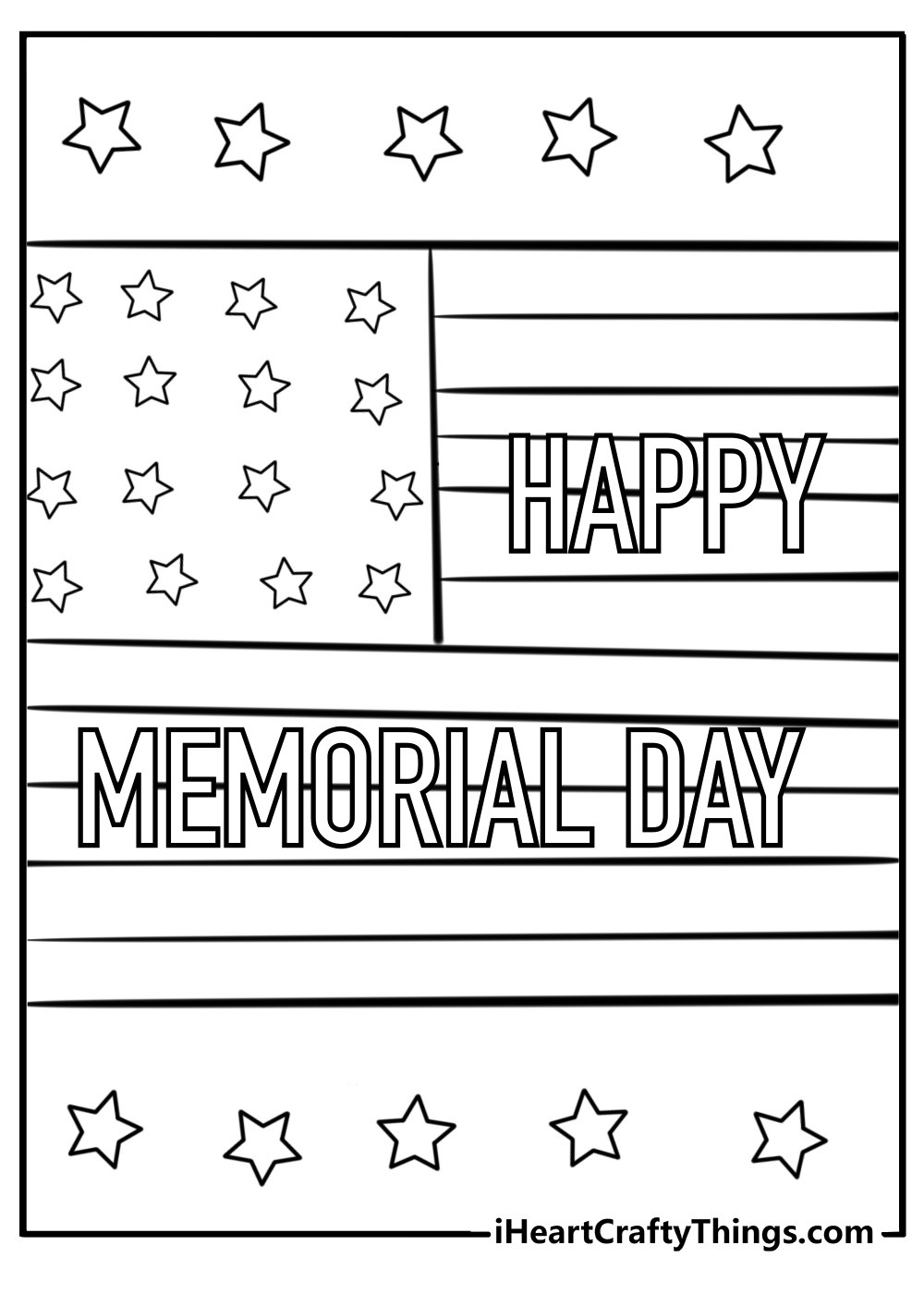 Memorial day remembrance wall with names and flags coloring page