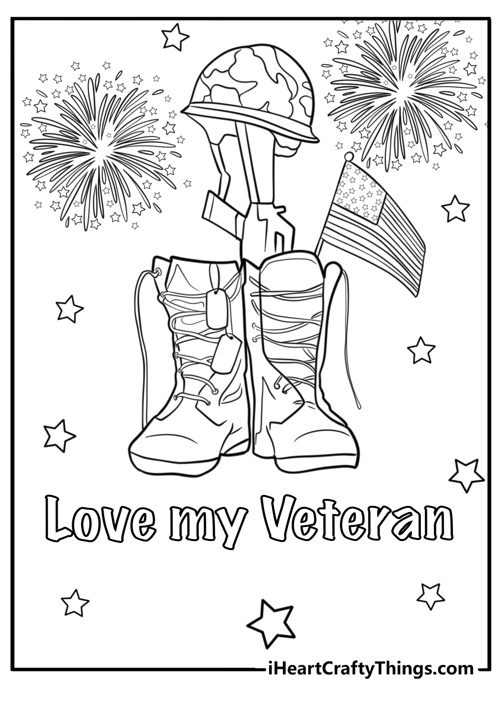 Memorial day remembrance wall with names and flags coloring pages