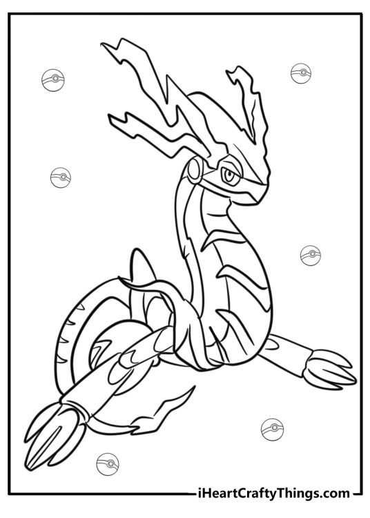 legendary pokemon Miraidon coloring page