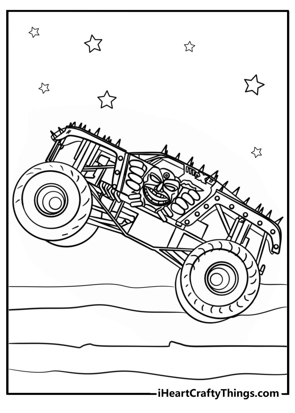 Monster jam coloring page of max d