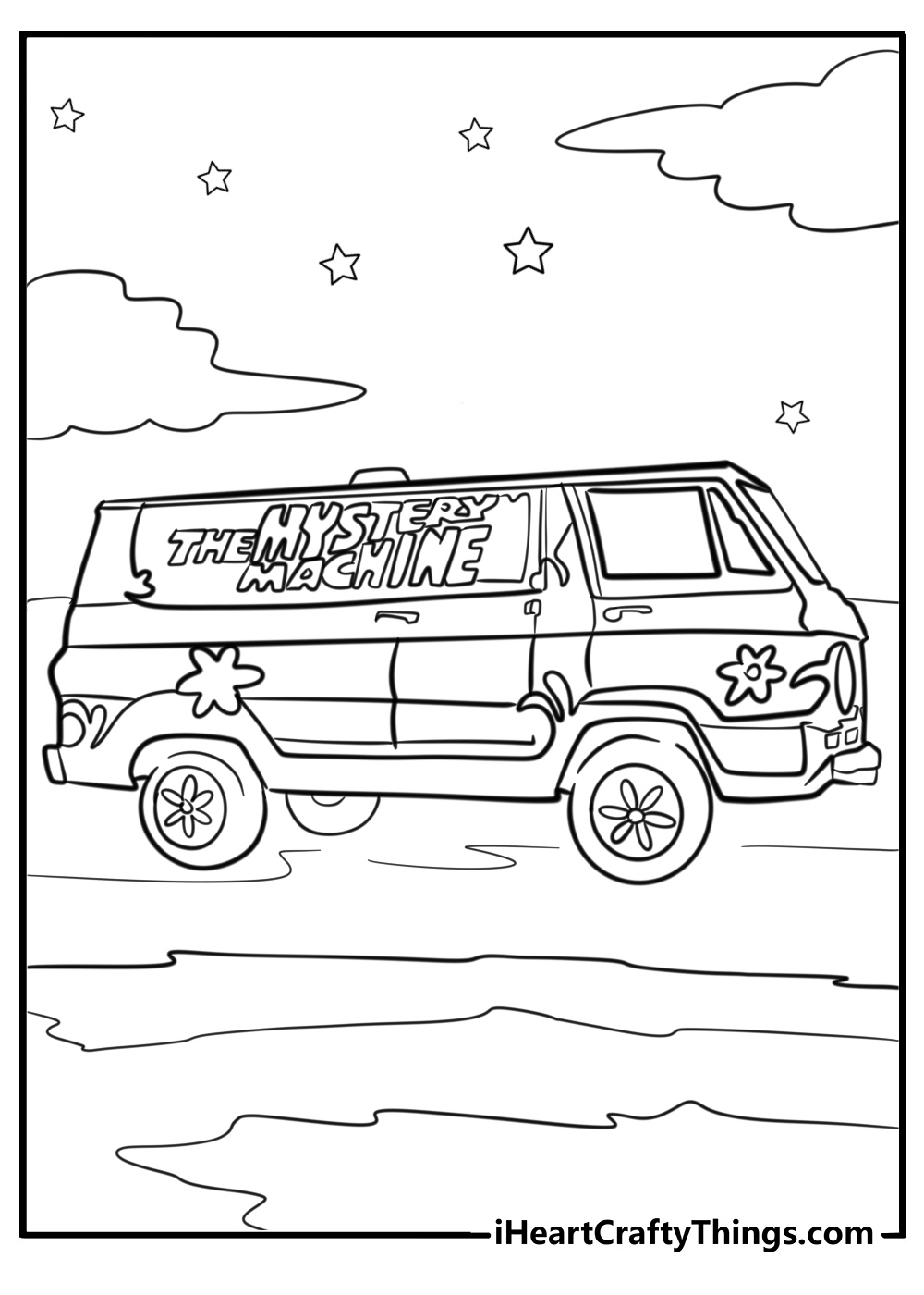 Monster jam coloring page of scooby doo truck