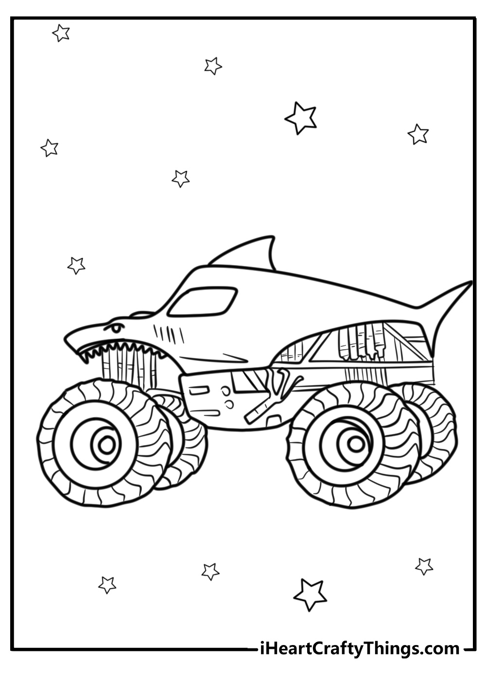 Monster jam coloring page