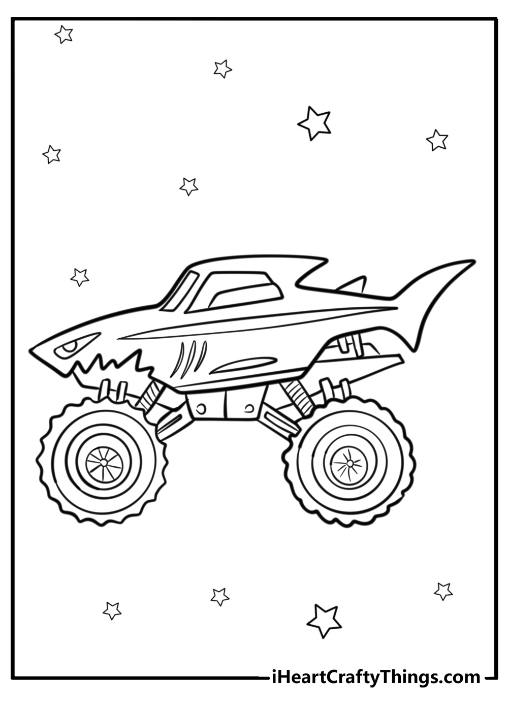 Monster jam coloring pages of megalodon truck