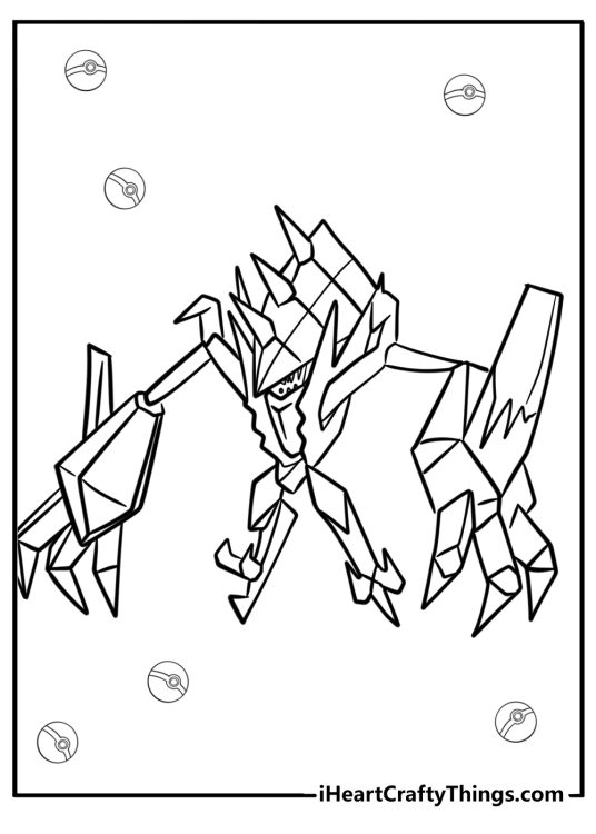 legendary pokemon Necrozma coloring page