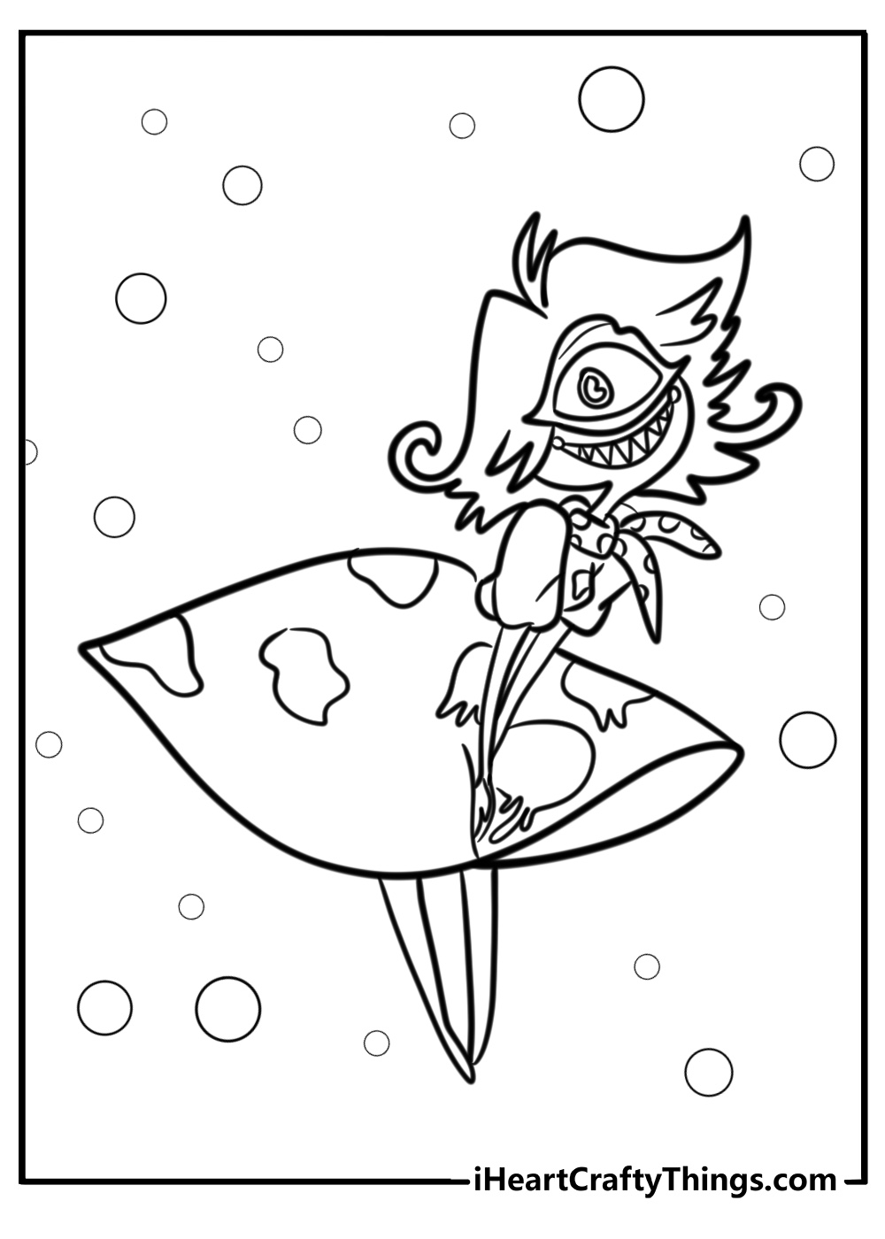 Nifty hazbin hotel coloring page