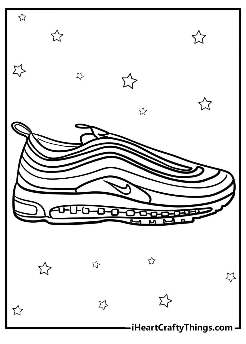 Nike air max robot for kids coloring page