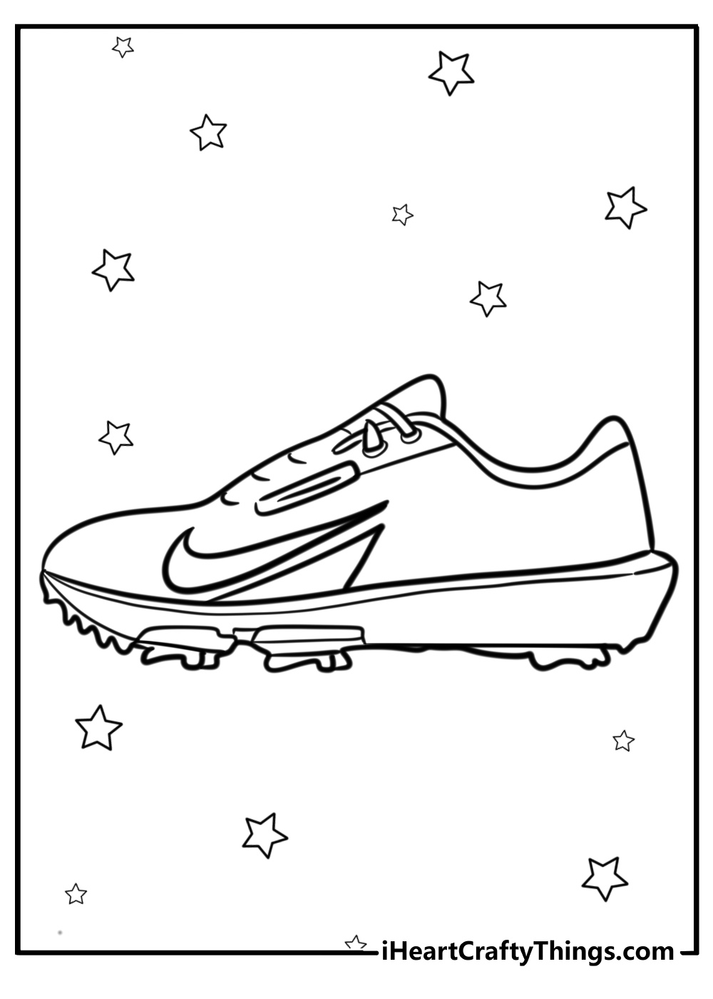 Nike air shoes with hippie wings and rainbow coloring page